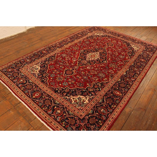 Middle Eastern Hand-Knotted Wool Rug For Sale - Image 10 of 11