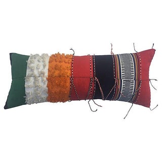 African Ceremonial Textile Pillow For Sale