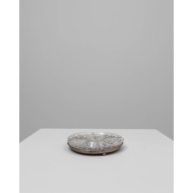 20th Century French Crystal Serving Dish On Silver Base For Sale In Greensboro - Image 6 of 18