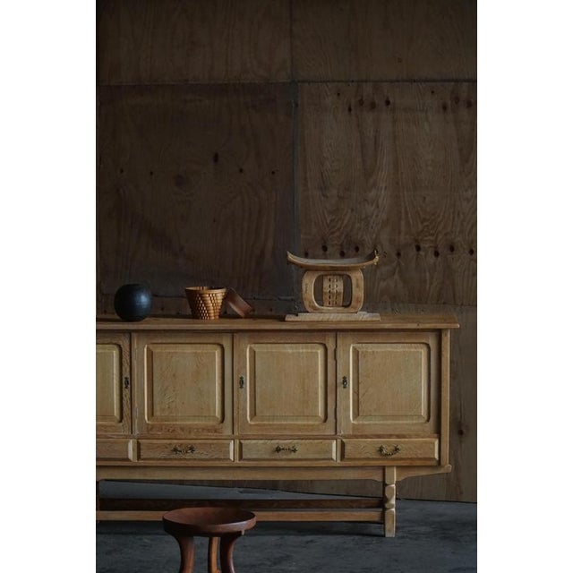 Mid-20th Century Brutalist Sideboard in Oak, 1960s For Sale - Image 10 of 14