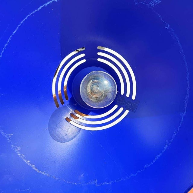 Vintage Pendant Lamp in Blue For Sale - Image 4 of 6