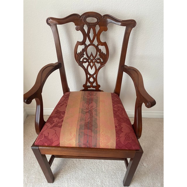 Baker Furniture Company Late 20th Century Exquisitely Unique Baker Historic Charleston Collection Mahogany Dining Chairs- Set of 8 Excellent "Mint" Condition For Sale - Image 4 of 12