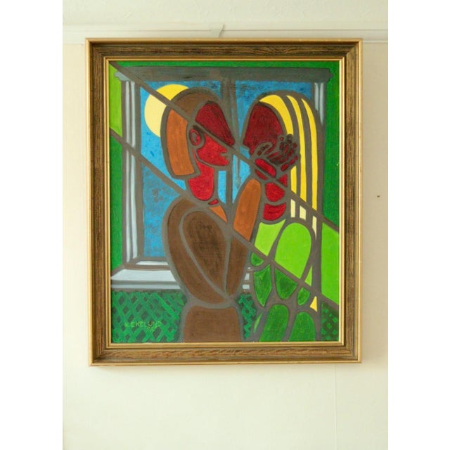 Kirstie Ekelund, The Touch, 1975, Oil on Canvas, Framed For Sale - Image 11 of 11