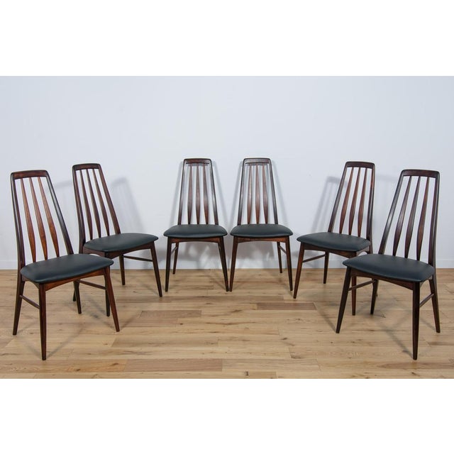 Mid-Century Modern Model Eva Dining Chairs by Niels Koefoed for Koefoed Hornslet, 1960s, Set of 6 For Sale - Image 3 of 18