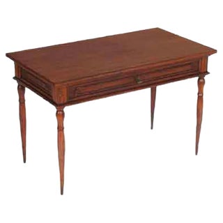 Neoclassic Walnut Coffee Table with Drawer, 1920s For Sale