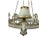 1990s Vaughan Round Painted Tole French-Inspired Circular Chandelier, White For Sale - Image 5 of 7