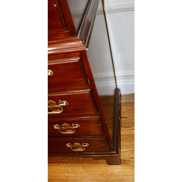 Late 20th Century Late 20th Century Davis Cabinet Company Mahogany Chippendale Chest on Chest For Sale - Image 5 of 6