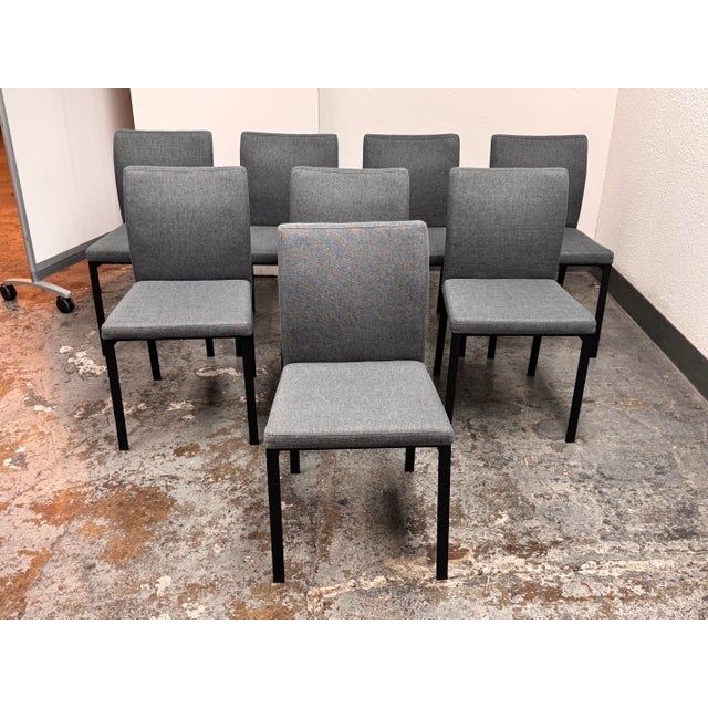 Design Plus Gallery presents a Set of Eight of the Frank Dining Chairs from EQ3. The contemporary design has charcoal Key...