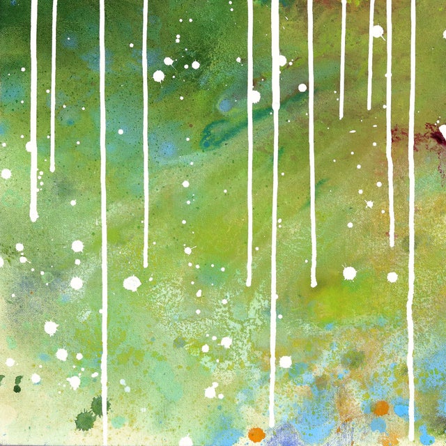 Textile Into the Wilds - Original Abstract Street Art Mixed Media Painting on Canvas by Amber Goldhammer For Sale - Image 7 of 9