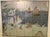 An impressive six-panel Chinese export folding screen depicting a busy harbor scene executed over a luminous silverleaf...