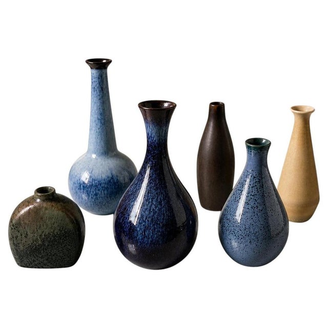 Miniature Vases by Gunnar Nylund for Rörstrand, 1950s, Set of 6 For Sale - Image 11 of 11