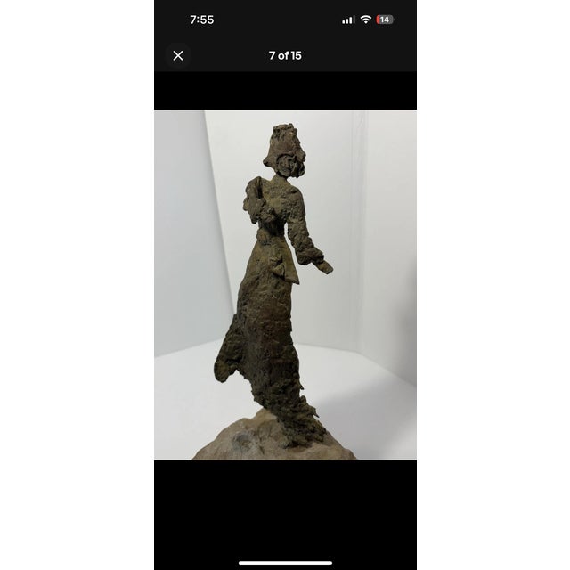 Vintage Brutalist Female Warrior on Rock Foundation For Sale - Image 12 of 12