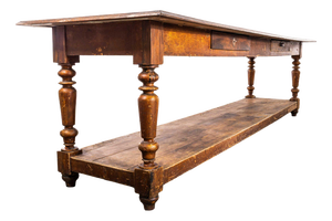 Oak French Drapers Table, 1920s