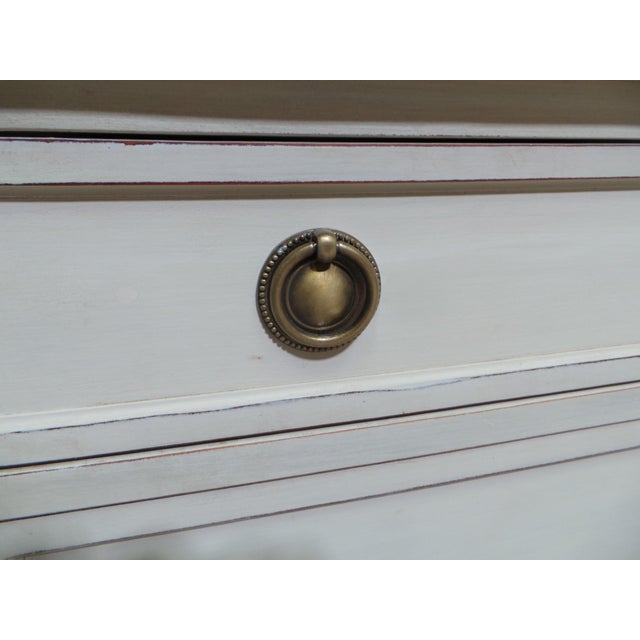 Antique White Chest of Drawers Swedish Gustavian Style For Sale - Image 8 of 9