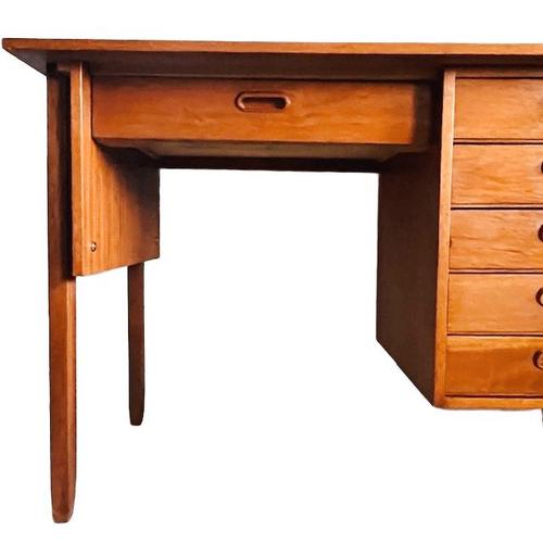 Wood Mid-Century Teak Desk, 1960s For Sale - Image 7 of 11