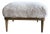 Frances Ottoman Oak Ottoman Upholstered in Genuine Sheepskin With Down Foam Core For Sale