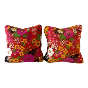 Pair of Small Vintage Fabric Pillows