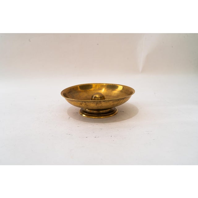 Vintage Art Deco Ashtray in Brass, 1920s For Sale - Image 3 of 8