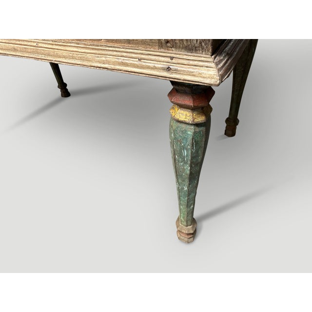 Rare Antique Teak Wood Console or Desk For Sale - Image 14 of 18