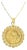 Cinco Pesos Gold Coin Necklace with Rope Bezel 14k Yellow Gold 16" For Sale