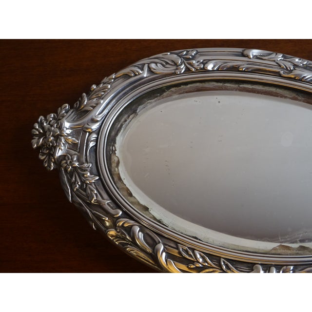 Silver Hand Mirror, 1890s For Sale - Image 10 of 18