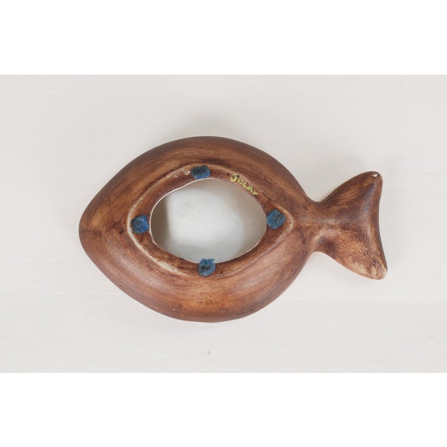 Mid-Century Vallauris-Style Studio Pottery Fish Ashtray For Sale - Image 10 of 11
