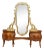 Italian Giltwood and Figured Walnut Dressing Mirror, 1890s For Sale