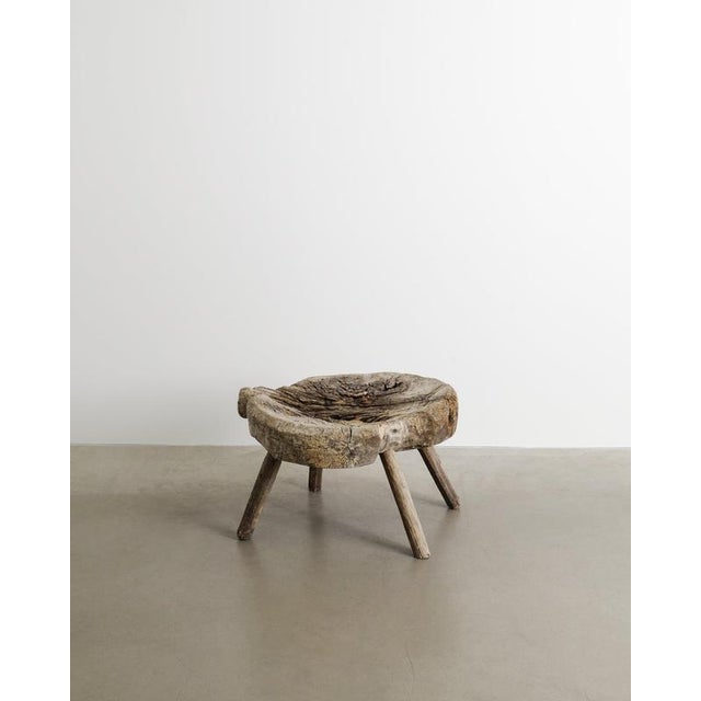 Antique Brutalist Swedish Wooden Butcher Side Coffee Table, 1800s For Sale - Image 8 of 8