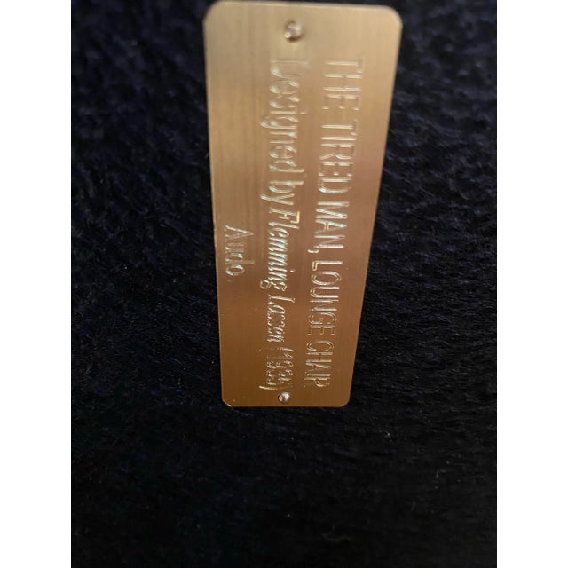 “The Tired Man” Lounge Chair & Ottoman by Flemming Lassen for Audo Copenhagen – Sheepskin Upholstery For Sale In Los Angeles - Image 6 of 6