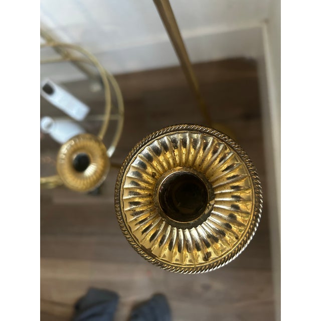 1990s Vintage Brass, Bombay Company, Tall Floor Candle Holders For Sale - Image 5 of 8
