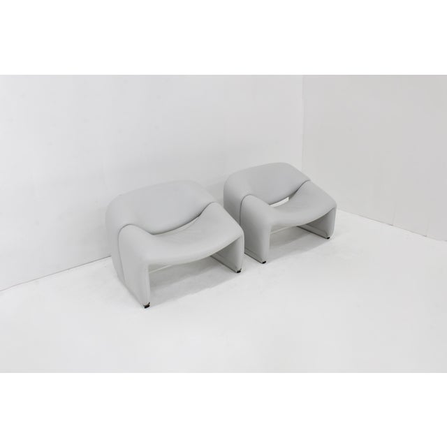 1970s F598 Groovy M Chairs in Leather by Pierre Paulin for Artifort, 1970s, Set of 2 For Sale - Image 5 of 10