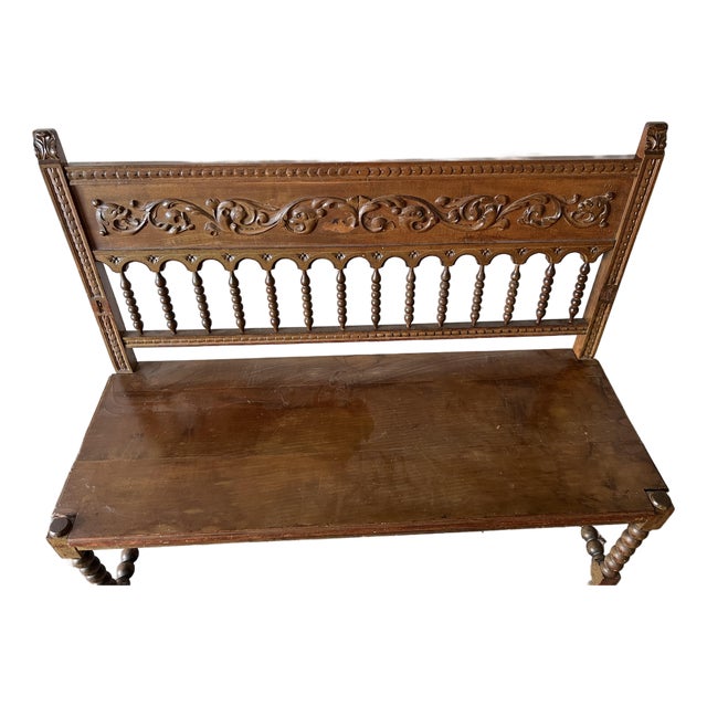 Antique Spanish Colonial Armless Bench For Sale