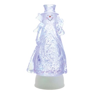 LED Snowman Snow Globe 10"H For Sale