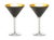 Nicolette Mayer Oro 24k Crystal Martini Glass, Black, Set of 2 Glasses in Gift Tube For Sale - Image 4 of 4