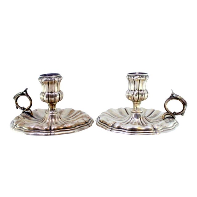 Gummed Silver Paddles with Raised Friezes and Applications, Set of 2 For Sale - Image 9 of 9