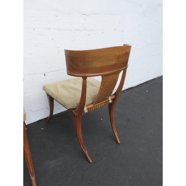 Kreiss Klismos Mid Century Modern Dining Chairs Solid Wood Set of Five 6439a For Sale - Image 17 of 18