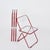 Red Red and Clear Acrylic Glass Plia Folding Chairs by Piretti for Castelli, Italy, 1970s, Set of 4 For Sale - Image 8 of 18