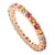 Pop Art Style Rainbow Sapphire Eternity 14k Rose Gold Ring Size 7 For Sale