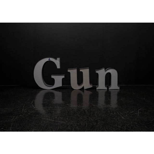 Gun LED Letters, 1980s, Set of 3 For Sale - Image 4 of 18