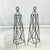 Slate Gray 1980s Vintage French Brutalist Criss-Cross Tower Topiary Trellise Frames - A Pair For Sale - Image 8 of 9