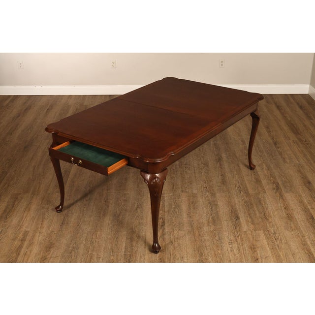 Ethan Allen Ethan Allen Queen Anne Style Expandable Cherry Dining Table For Sale - Image 4 of 18