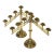 Pair of Monumental Early 20th Century Adjustable Brass Candelabra For Sale
