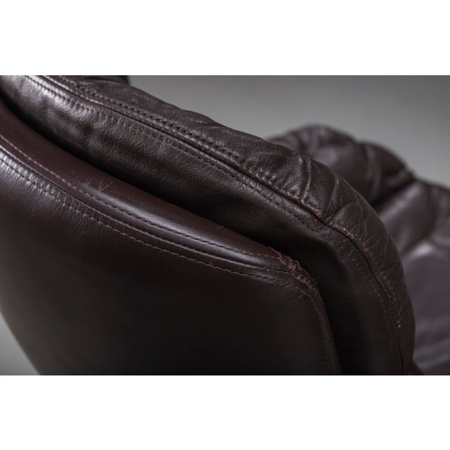 Danish Swivel Lounge Chairs in Leather by H.W. Klein for Bramin, Denmark, 1970s, Set of 2 For Sale - Image 12 of 18