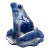 1980s Blue and White Ceramic Frog on a Lily Pad. For Sale