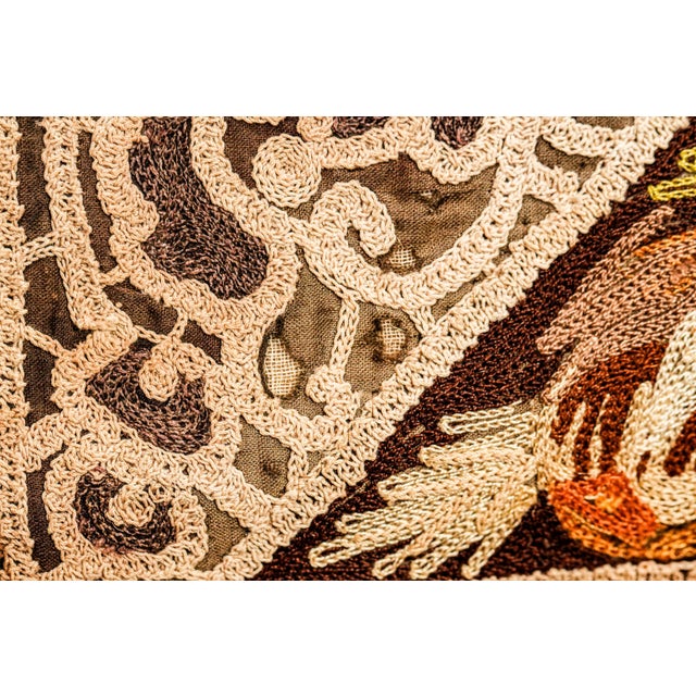 Nice Victorian Antique Textile Floral Pattern Tassel Throw Pillow Home Decor For Sale - Image 14 of 15