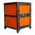 Antique 1880s Cast Iron Two Panel Door Safe Bank Orange Black Peirce Collection For Sale