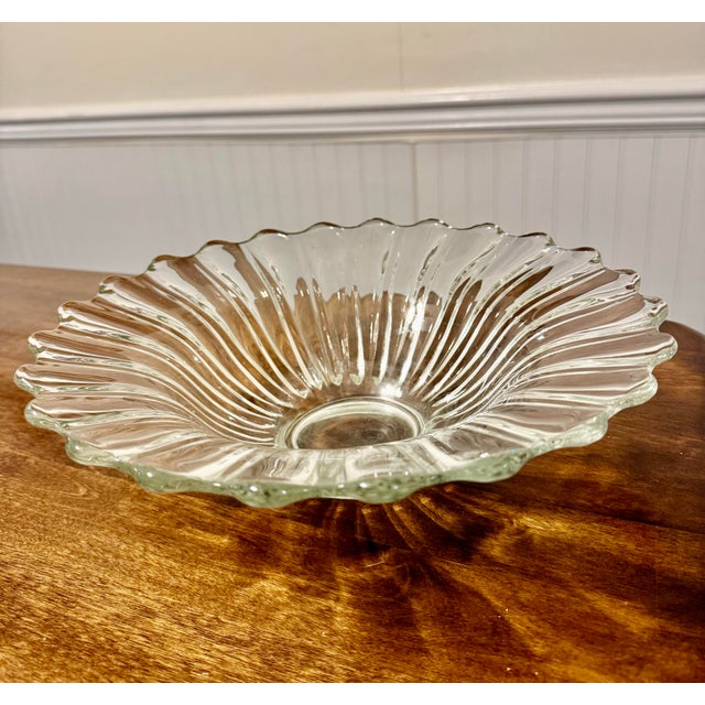 Glass Mid 20th Century Heisey Crystolite Flared Serving Bowl For Sale - Image 7 of 12