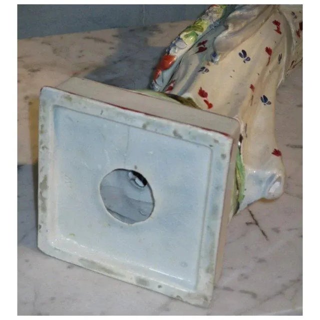 Early 19th Century Large Antique 19th Century Enoch Wood English Staffordshire Pearlware Figure of Flora C. 1820 For Sale - Image 5 of 7