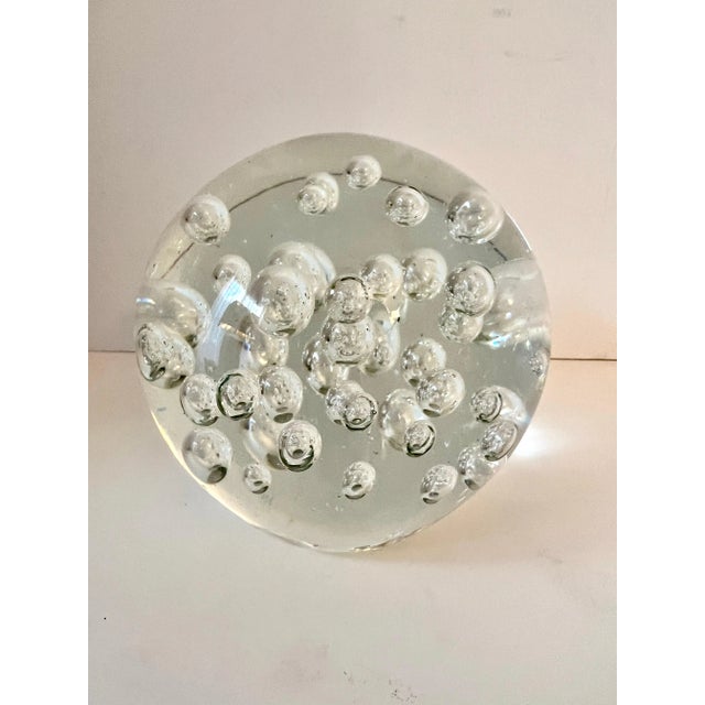 Large Glass Bubble Paperweights bookends For Sale - Image 10 of 12