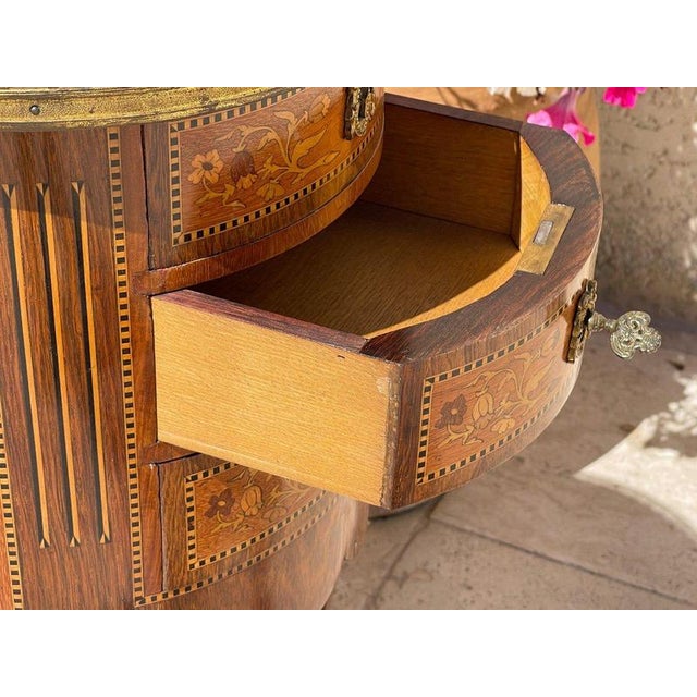 Louis XV Style Marquetry Bedside Table For Sale - Image 9 of 13